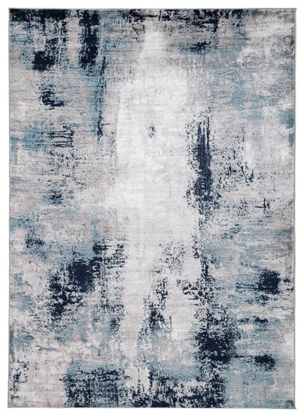 Leonelle - White / Blue / Gray - Large Rug