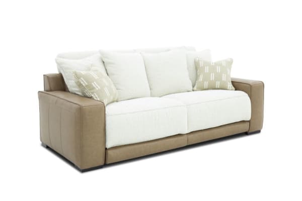Myla - Power Reclining 2 Seat Sofa With Power Headrest With Zero Gravity - Fawn / Pearl