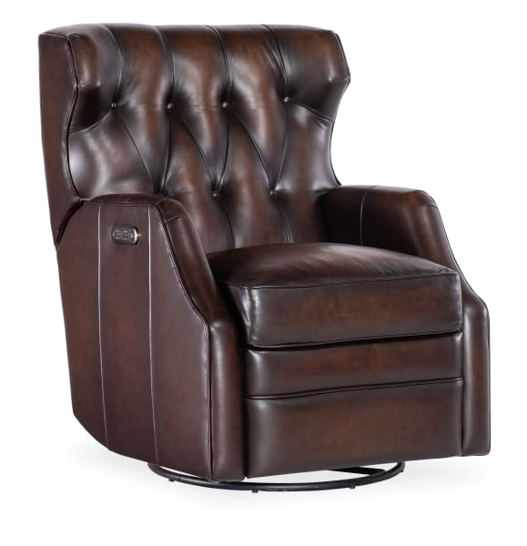 RC - Henderson Power Swivel Glider Recliner - Dark Brown