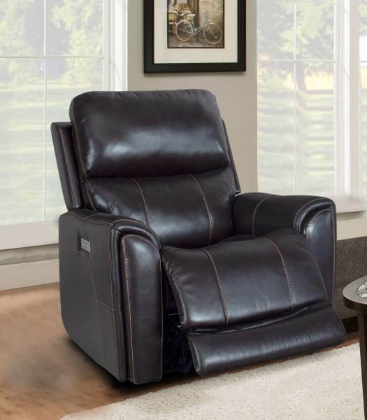 Glenwood - Recliner- With Power And Power Headrest And Lumbar (Layflat) - Dark Brown