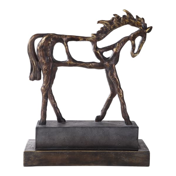 Titan Horse - Sculpture - Dark Brown