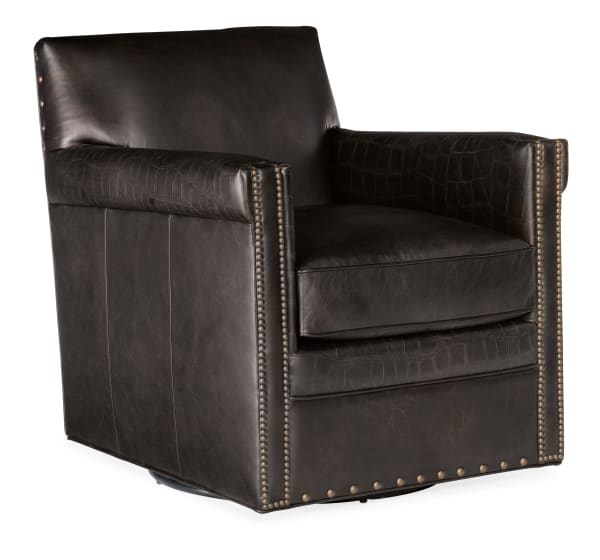CC - Potter Swivel Club Chair - Black