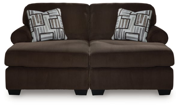 Kimlee - 2-Piece Super Chaise - Chocolate