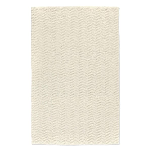 Herringbone - 5' x 8' Wool/Jute Rug - Ivory