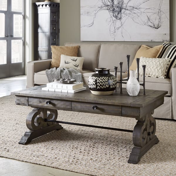 Bellamy - Rectangular Cocktail Table - Weathered Pine
