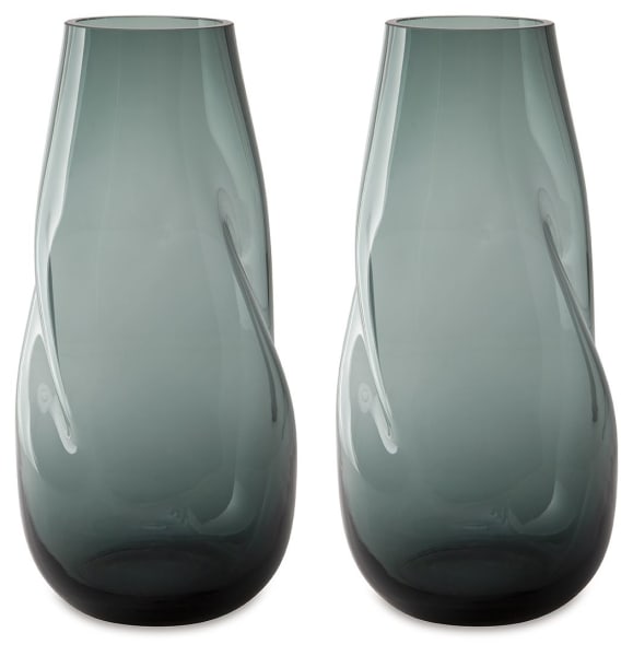 Beamund - Teal Blue - Vase (Set of 2) - 13"