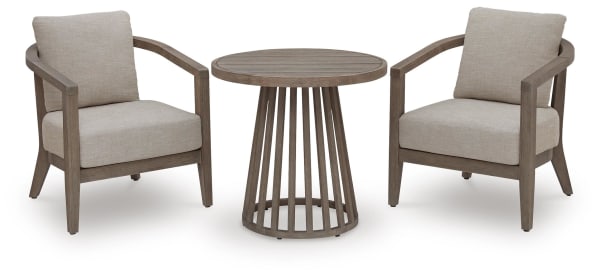 Joy Lagoon - Outdoor Chairs With Cushions/Table (Set of 3) - Beige