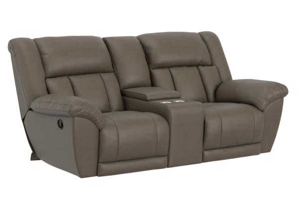 Sentinel - Lay Flat Reclining Loveseat With Extended Ottoman - Taupe