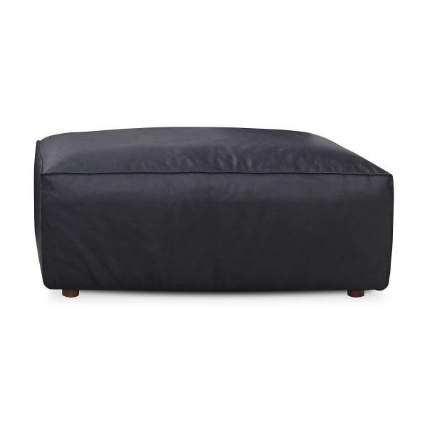 Form - Leather Ottoman - Vantage Black
