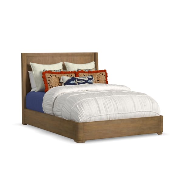 Normandy - Queen Panel Bed - Light Brown