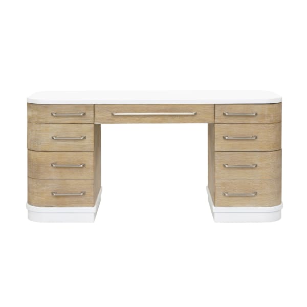 Two Toned 7 Drawer Writing Desk - Multi
