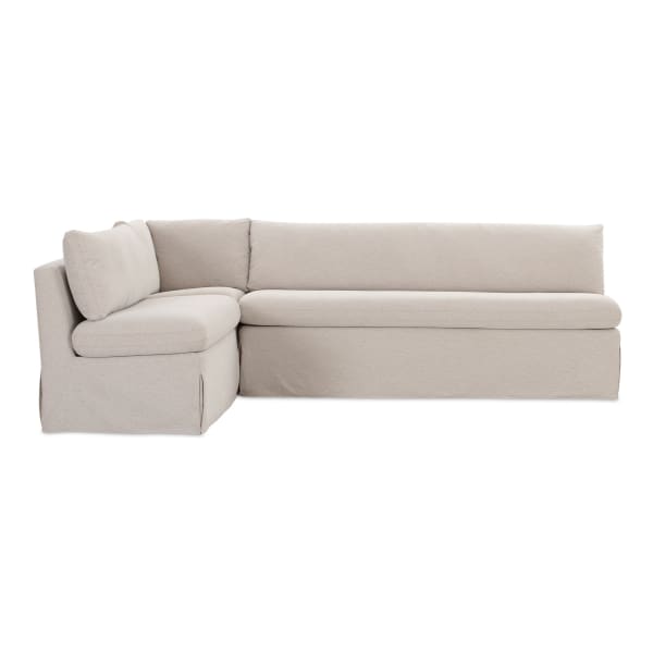 Fable - 3 Piece Slipcover Dining Banquette L-Shape - Beige
