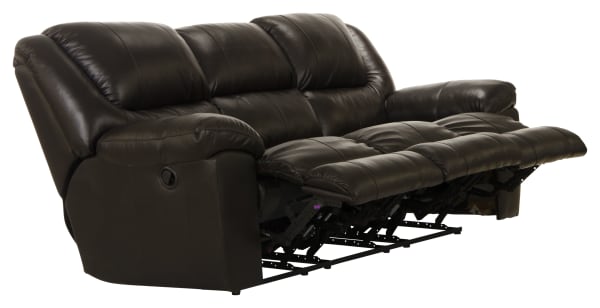 Transformer II - Ultimate Sofa With 3 Recliners & Drop Down Table - Chocolate Top Grain Italian Leather Match