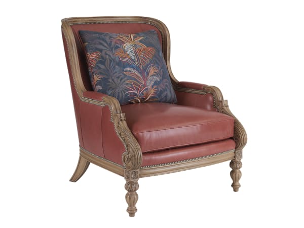 Barclay Butera Upholstery - Kamari Leather Chair - Red