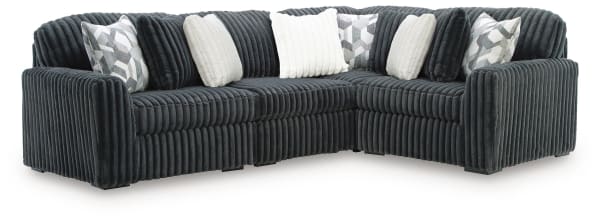 Midnight-Madness - 4-Piece Sectional - Gunmetal