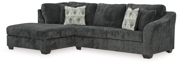 Biddeford - Ebony - 2-Piece Sleeper Sectional With Laf Corner Chaise