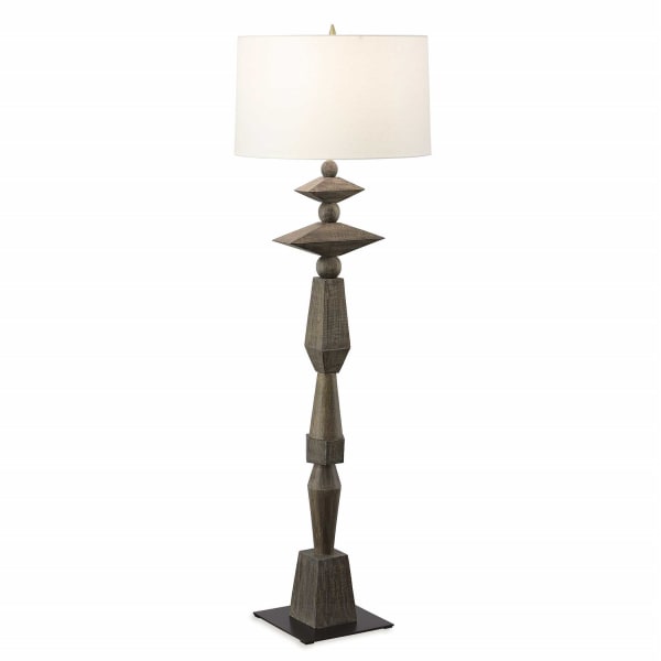 Lineage - Totem Floor Lamp - Woodtone
