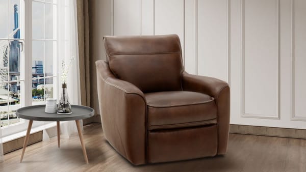 Merit - 1P Swivel Recliner - Tobacco