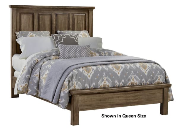 Maple Road - California King Mansion Bed With Low Profile Footboard - Maple Syrup