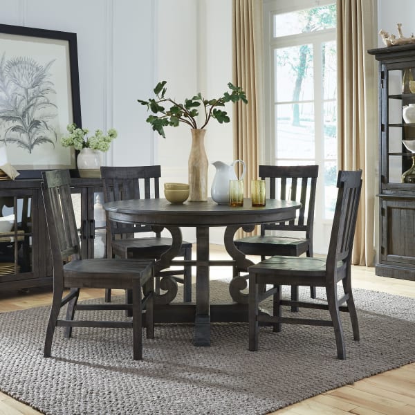 Bellamy - 48" Round Dining Table - Peppercorn