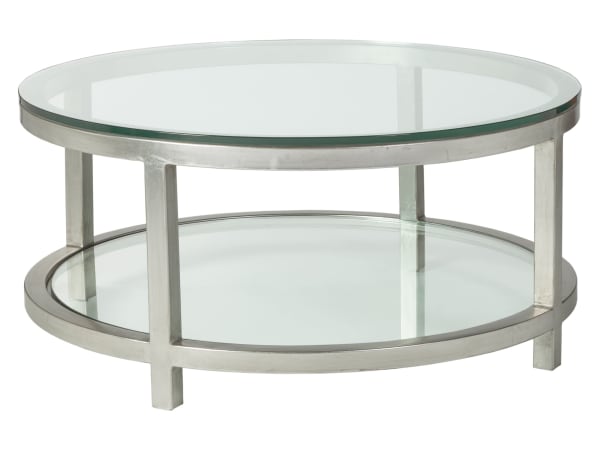 Metal Designs - Per Se Round Cocktail Table - Pearl Silver