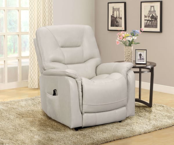 Lorence - Lift Chair Recliner With Power Headrest - White