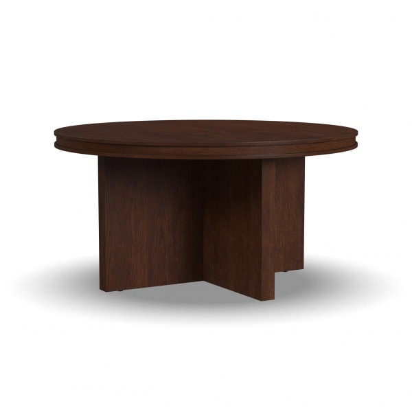 Waterfall - Round Coffee Table - Dark Brown