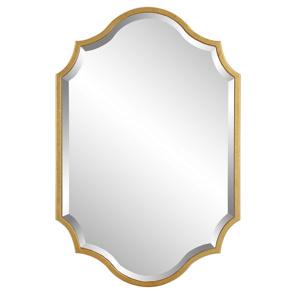 Mirror With Elegant Curves And Arches - Gold Leaf