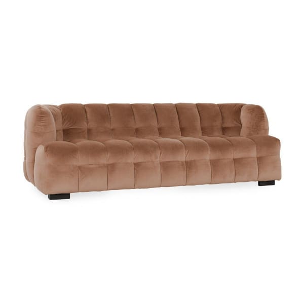 Petra - Velvet Sofa - Brown