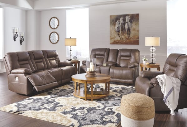 Wurstrow - Umber - 3 Pc. - Power Sofa, Loveseat, Recliner