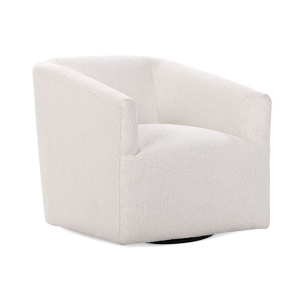Vernon - Upholstered Swivel Chair - Rise White