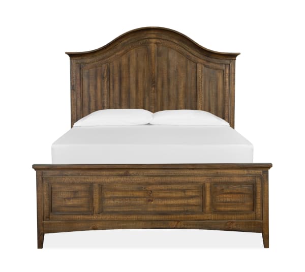 Bay Creek - Complete King Arched Bed With Regular Rails - Toasted Nutmeg