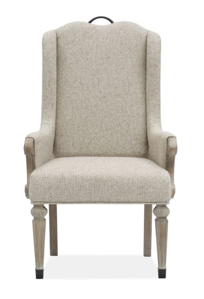 Marisol - Upholstered Host Arm Chair (Set of 2) - Fawn