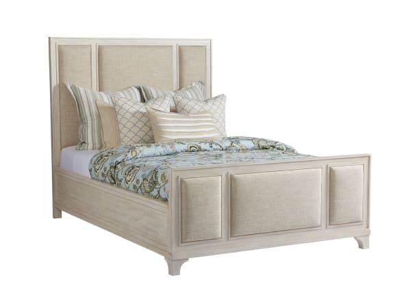 Newport - Crystal Cove Upholstered Panel Bed 6/6 King - Beige