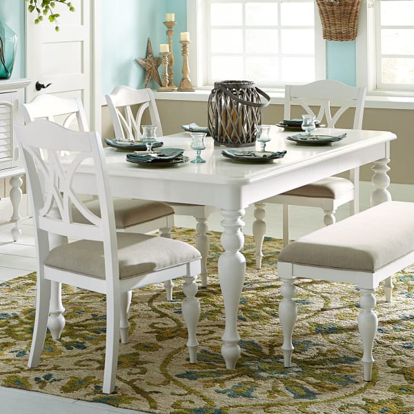 Summer House - Rectangular Leg Table - Oyster White