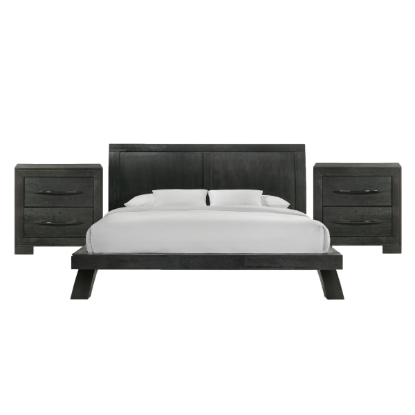 Allan - King 3 Piece Bedroom Set - Black