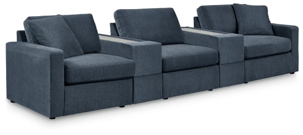 Modmax - Ink - 5-Piece Sectional With 2 Storage Consoles, With Laf Corner Chair And Raf Corner Chair