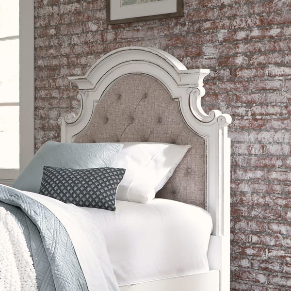 Magnolia Manor - Twin Upholstered Panel Headboard - White