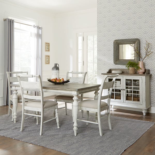 Whitney - 5 Piece Rectangular Table Set - White
