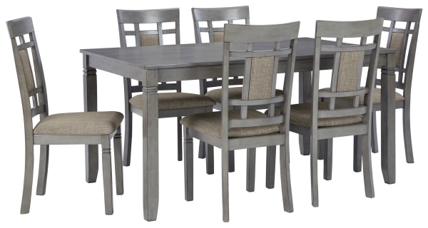 Jayemyer - Charcoal Gray - Rect Drm Table Set (7/cn)