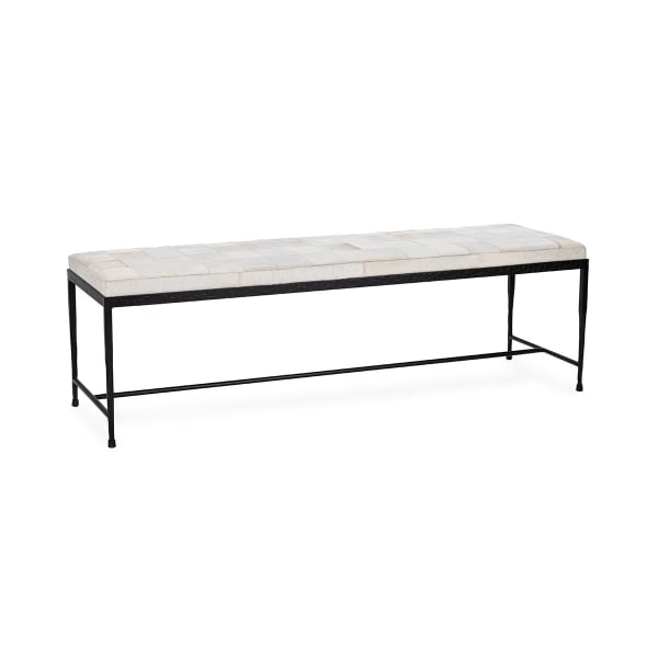 Achen - Hide 60" Bench - Ivory