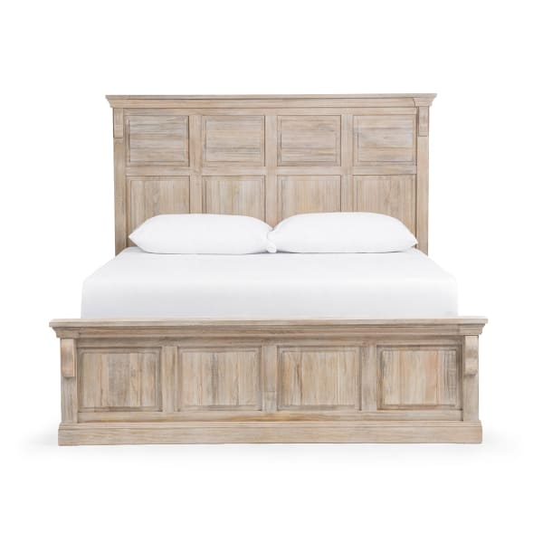 Adelaide - Eastern King Bed - Natural / Cream Wash