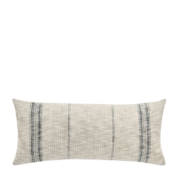 Ria - 36" x 16" Pillow - Natural / Black