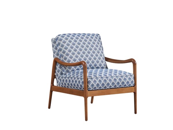 Barclay Butera Upholstery - Leblanc Chair - Blue / Light Brown