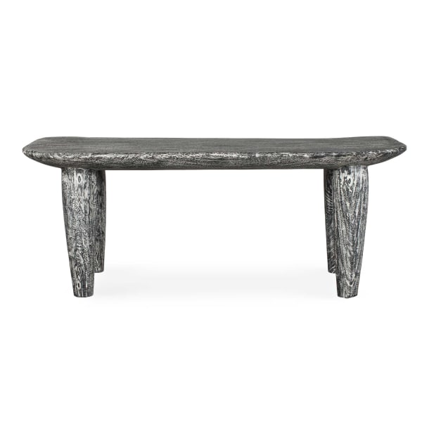 Fade To Black - Wood Bench - Black / White