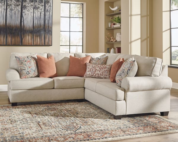 Amici - Linen - Left Arm Facing Loveseat 2 Pc Sectional