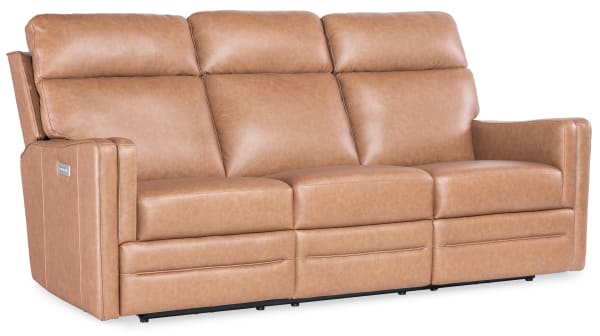 MS - Twain Zero Gravity Power Sofa With Power Headrest And Lumbar - Brown