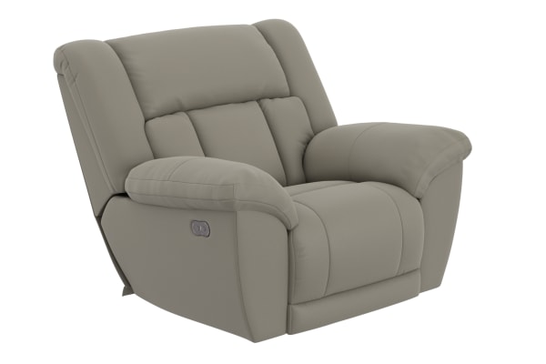 Sentinel - Power Lay Flat Recliner With Extended Ottoman - Smoke