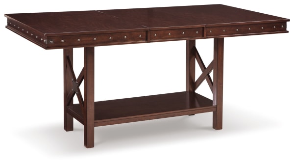 Collenburg - Dark Brown - Rect Drm Counter Ext Table