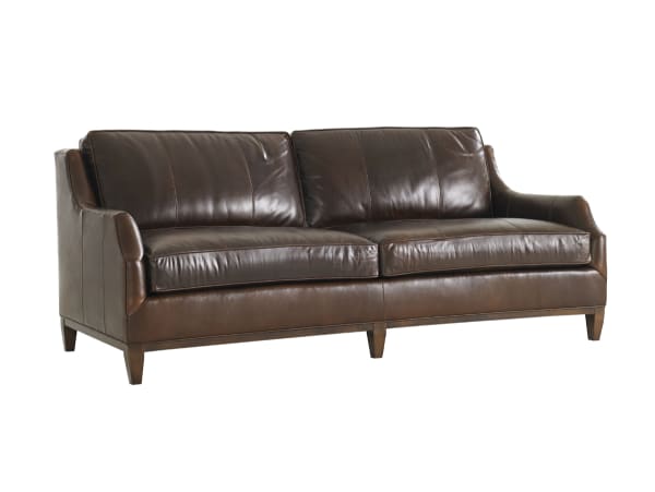 Tower Place - Conrad Leather Sofa - Dark Brown